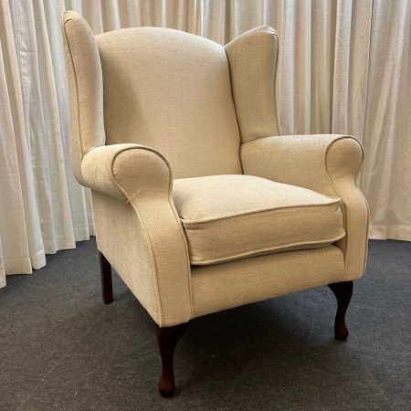 Denbigh Chair in End of Line Laura Ashley Anneliese Natural Fabric