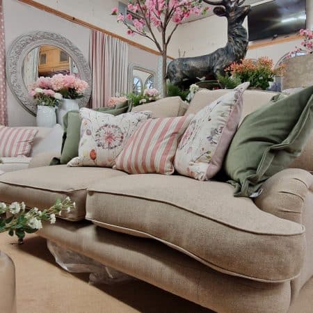 Lynden Two-Seater in End of Line Laura Ashley Deepdale Natural